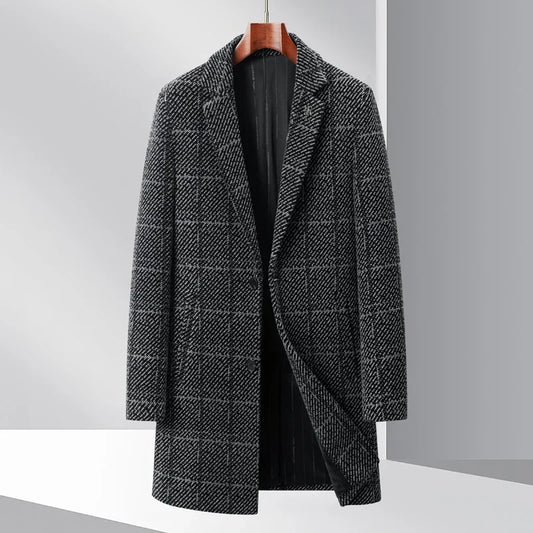 Tristan | Checked Wool-Blend Coat