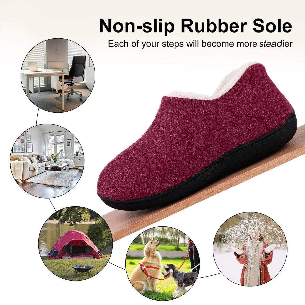 Brianna - Sherpa-Lined Knit Slippers