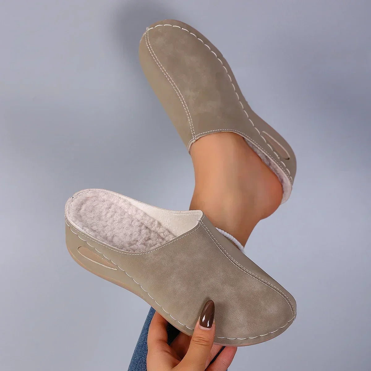Colleen - Warm Lined Orthopedic Slippers
