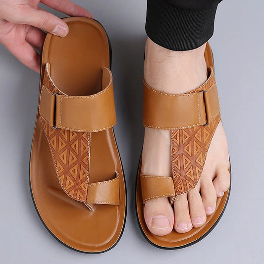 Marlow - Patterned Leather Sandals - view 2