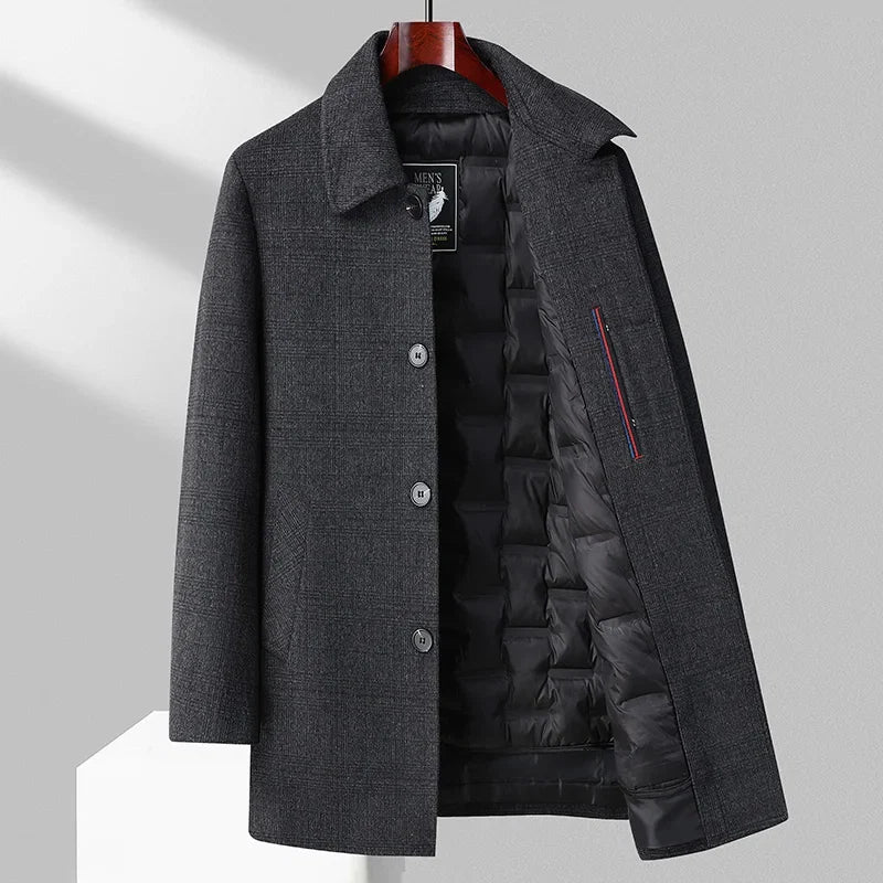 Xavier | Button-Up Wool Coat - view 3