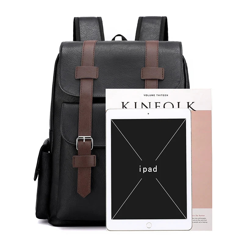 Simon - Structured Leather Backpack - view 2
