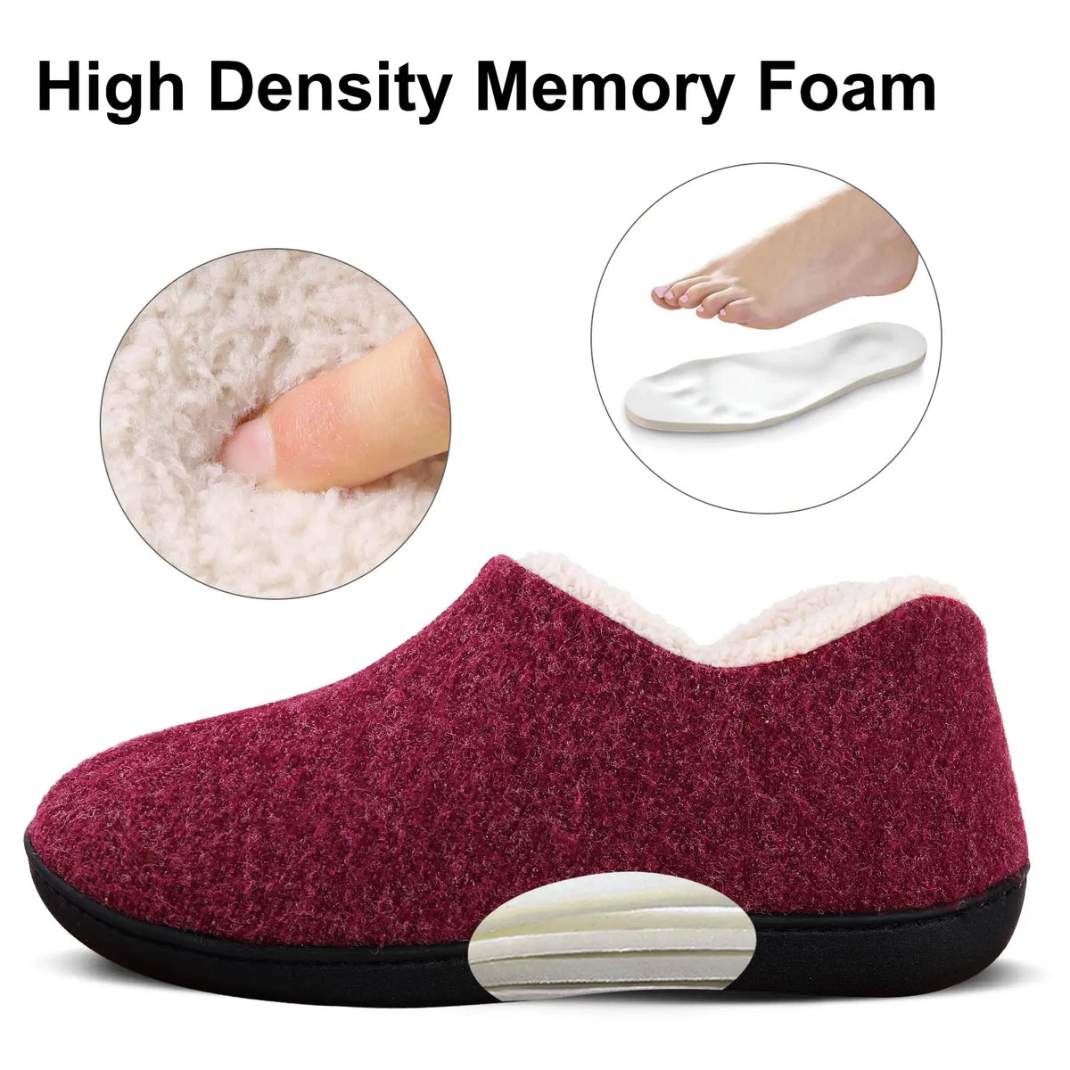 Brianna - Sherpa-Lined Knit Slippers