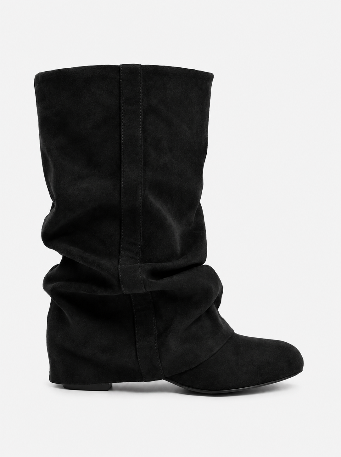 Emilia - Black Slouchy Suede Boots