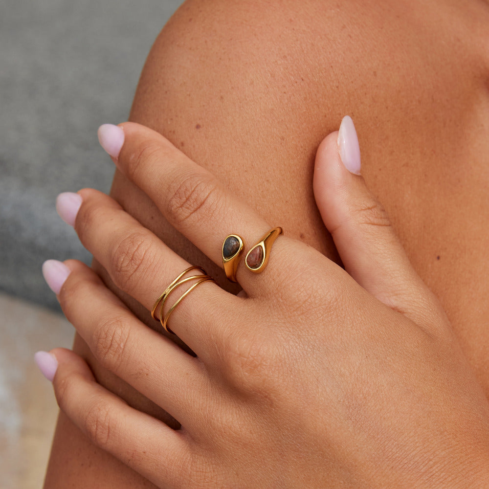 Sadie - Tiger's Eye Wrap Ring