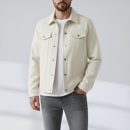 Tobias | Suede Trucker Jacket - view 2