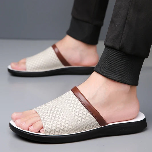 Chase - Woven Slide Sandals - view 2