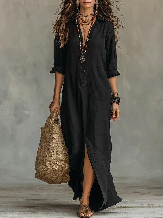Willow - Linen Blend Maxi Dress
