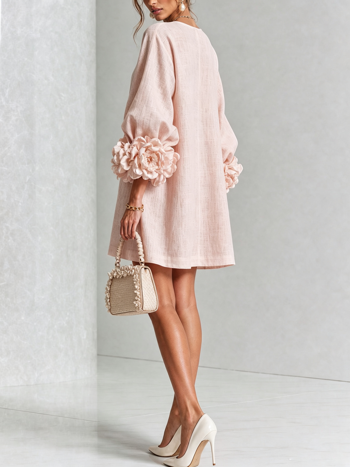 Amélie - Floral Puff Sleeve Mini Dress