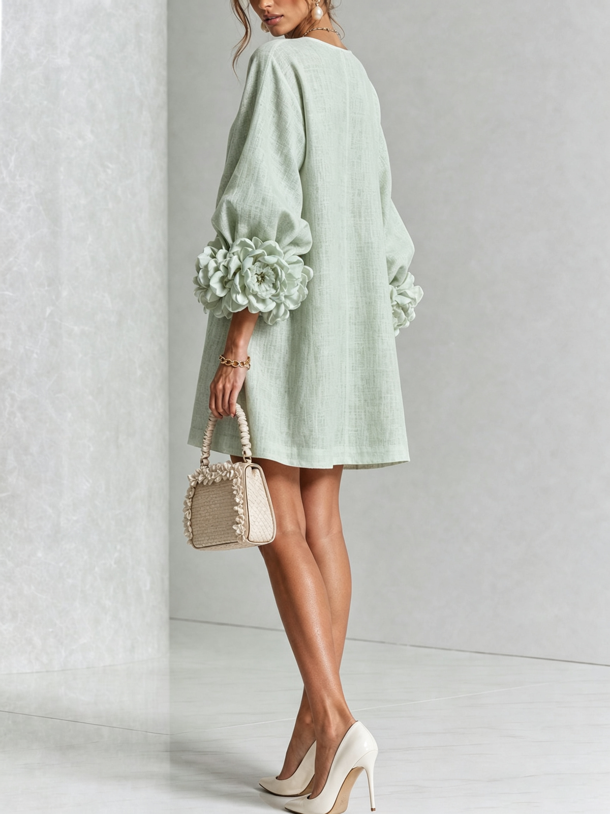 Amélie - Floral Puff Sleeve Mini Dress