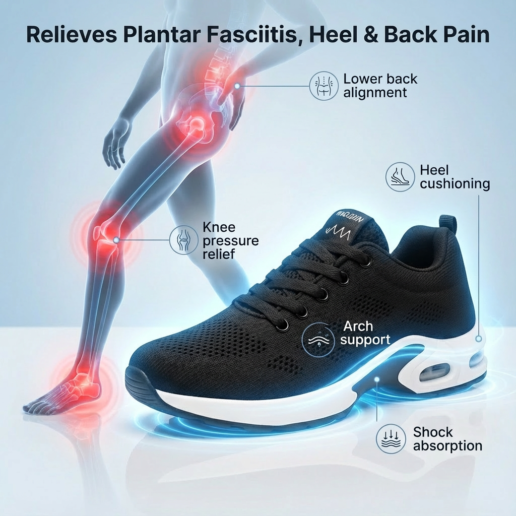 Pink & Grey Plantar Fasciitis Relief Shoes