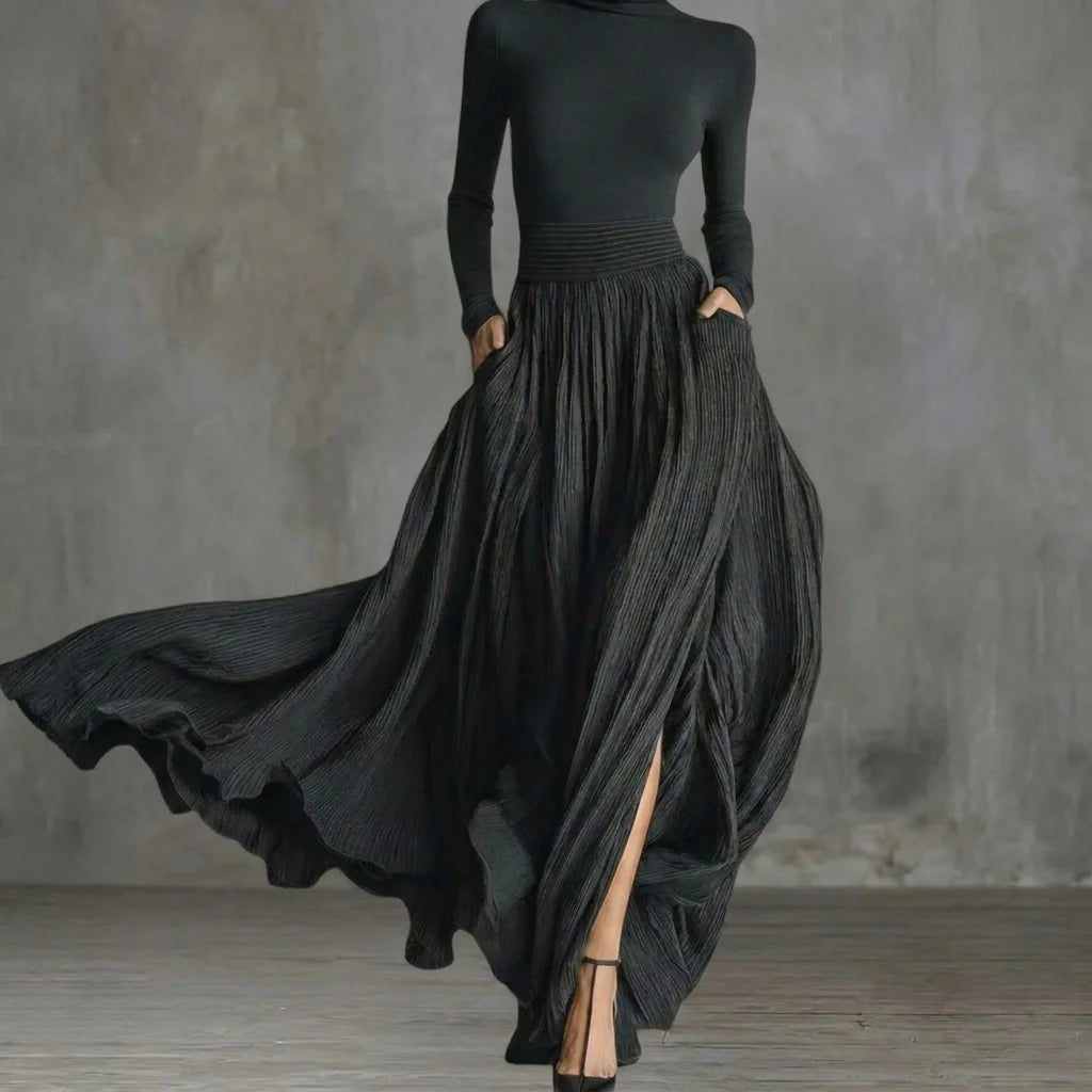 Annick - High-Waist Split Maxi Dress