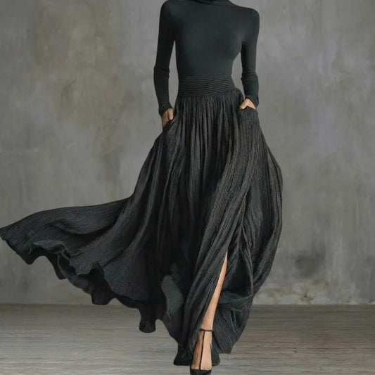 Annick - High-Waist Split Maxi Dress