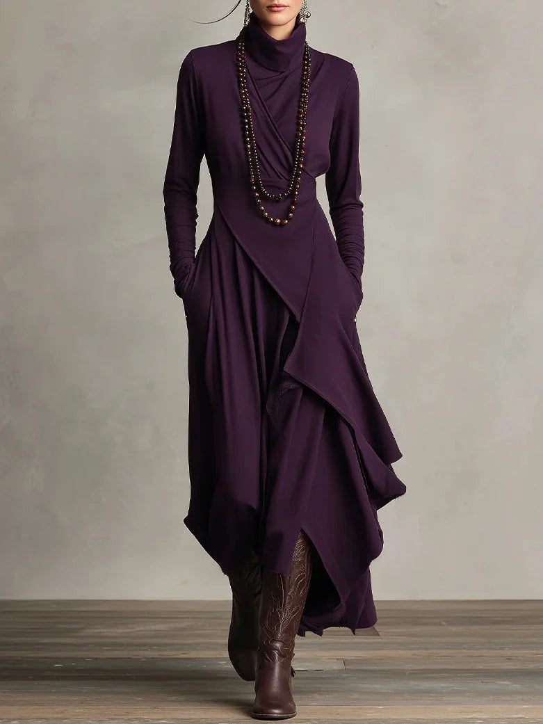 Arielle - Asymmetric Draped Maxi Dress