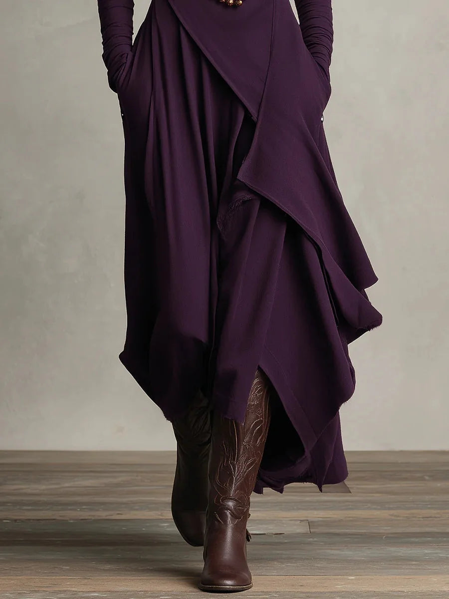 Arielle - Asymmetric Draped Maxi Dress