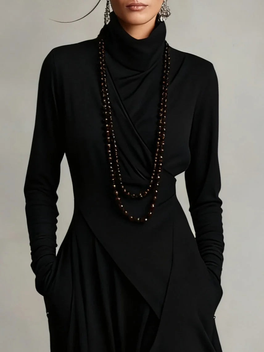 Arielle - Asymmetric Draped Maxi Dress