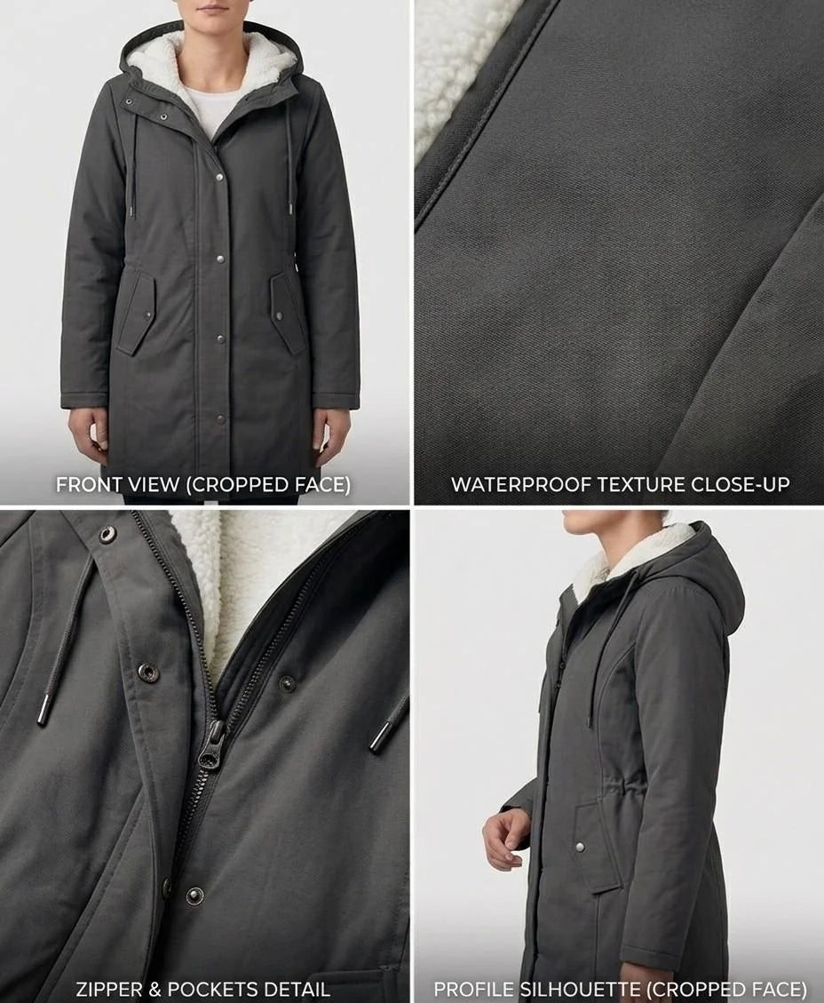 Felicity - Midnight Navy Hooded Longline Parka