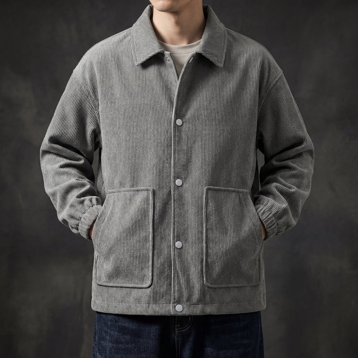 Samson | Snap-Button Corduroy Jacket - view 8