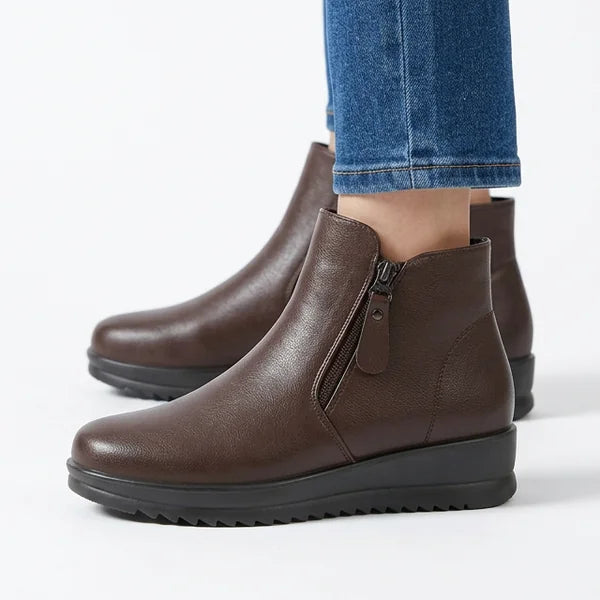 Carol - Button-Tab Platform Ankle Boots