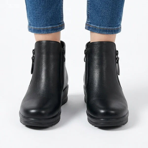 Carol - Button-Tab Platform Ankle Boots