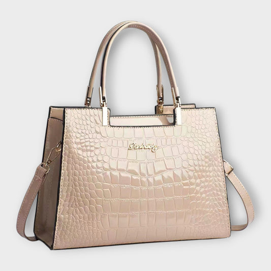 Harper - Shiny Crocodile Pattern Handbag