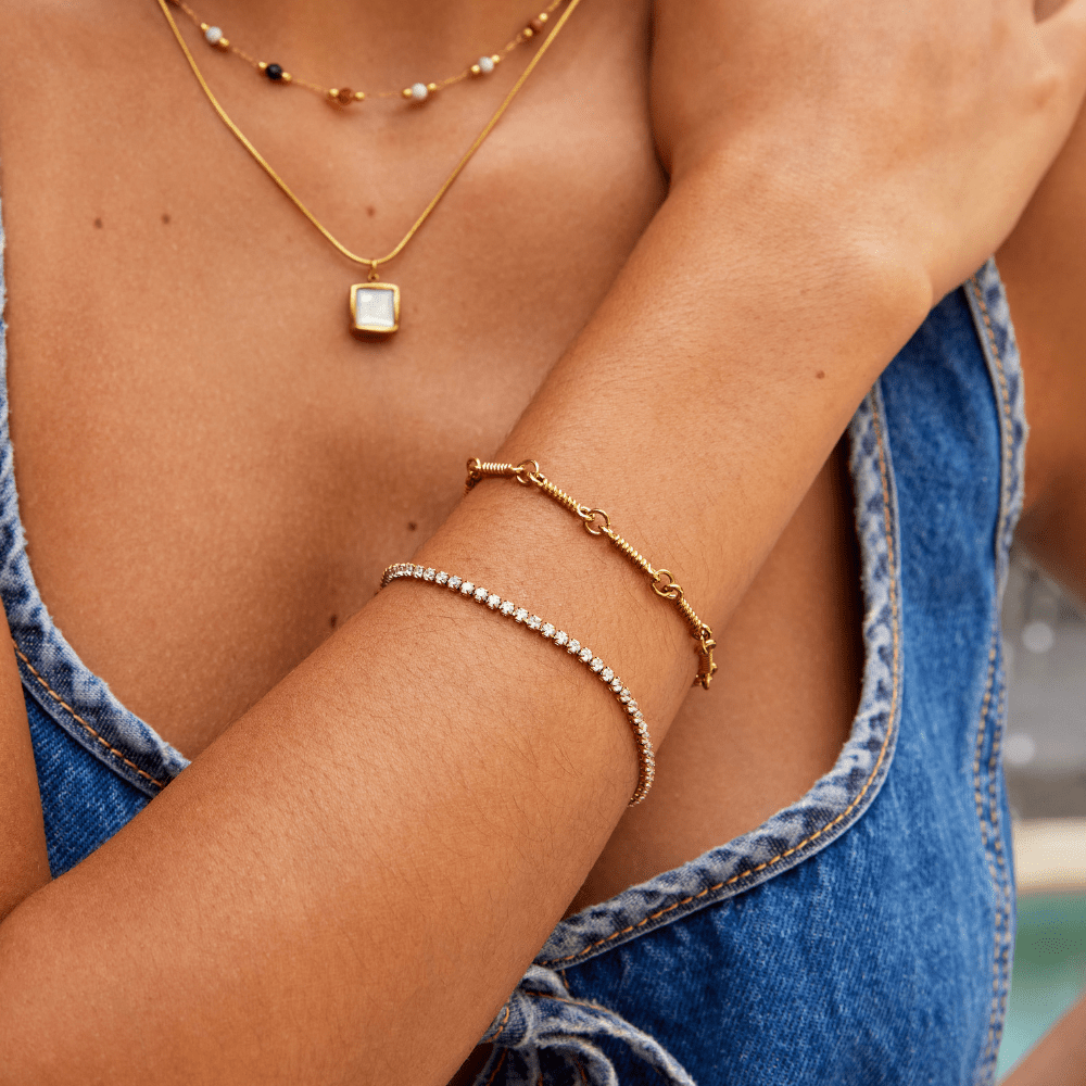 Hazel - Gold Tennis Bracelet