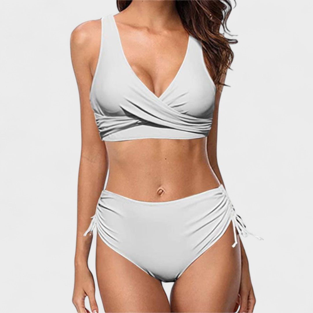 Helena | Cross-Front High-Waist Bikini Set - view 5