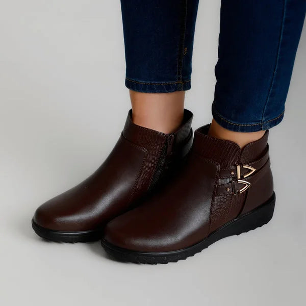 Barbara - Double-Buckle Comfort Ankle Boots