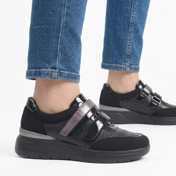 Asia - Double-Strap Comfort Wedge Sneakers