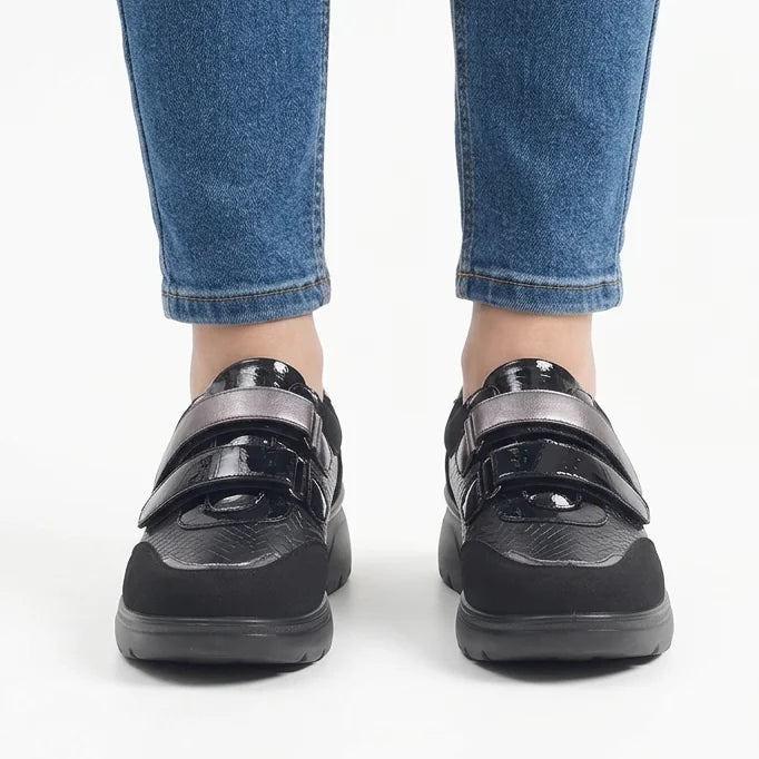 Asia - Double-Strap Comfort Wedge Sneakers
