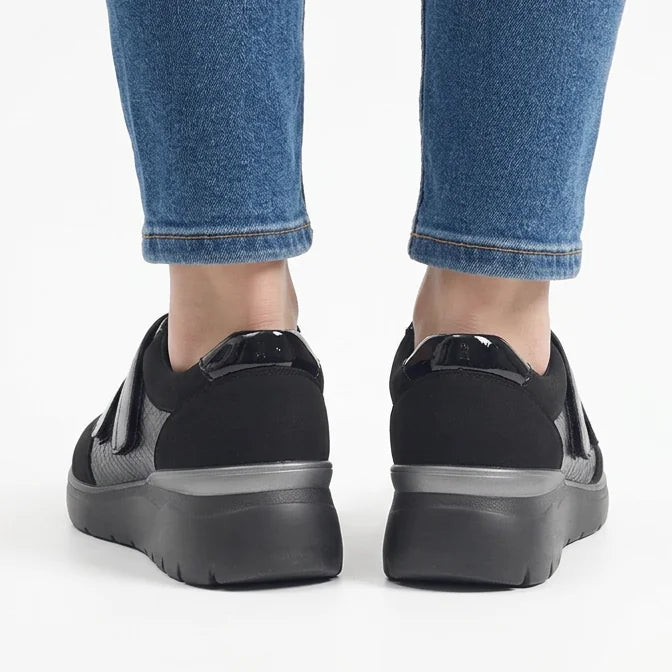 Asia - Double-Strap Comfort Wedge Sneakers