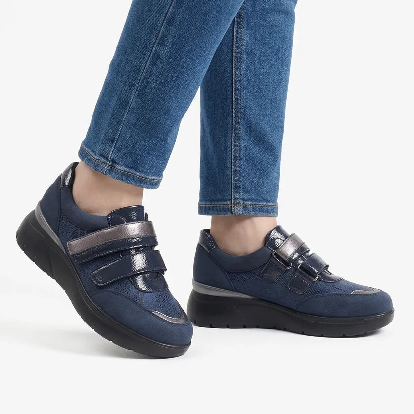 Asia - Double-Strap Comfort Wedge Sneakers