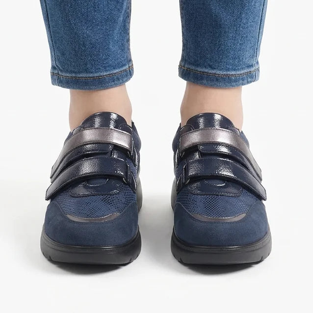 Asia - Double-Strap Comfort Wedge Sneakers