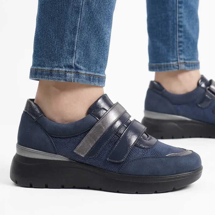 Asia - Double-Strap Comfort Wedge Sneakers