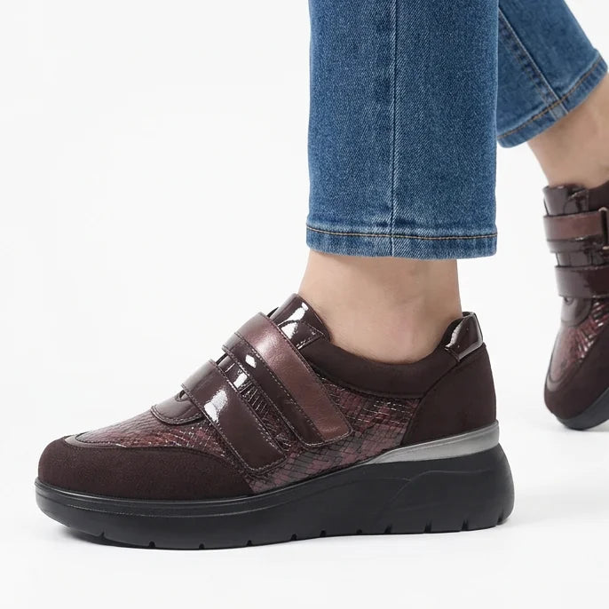 Asia - Double-Strap Comfort Wedge Sneakers