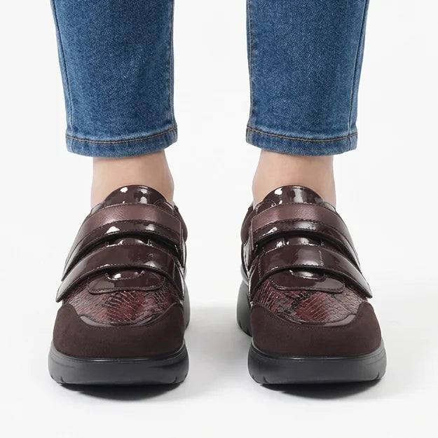 Asia - Double-Strap Comfort Wedge Sneakers