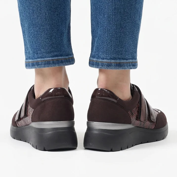 Asia - Double-Strap Comfort Wedge Sneakers