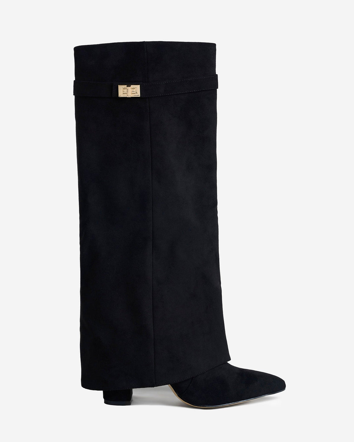 Lavista - Black Suede Knee-High Boots