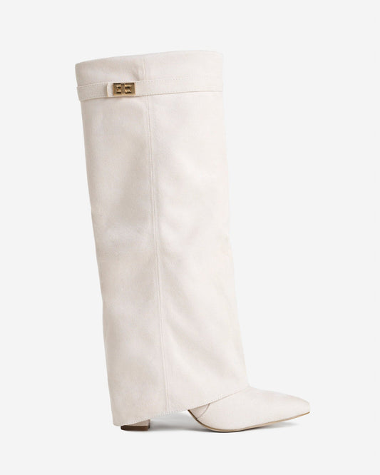 Lavista - Creamy Suede Knee-High Boots
