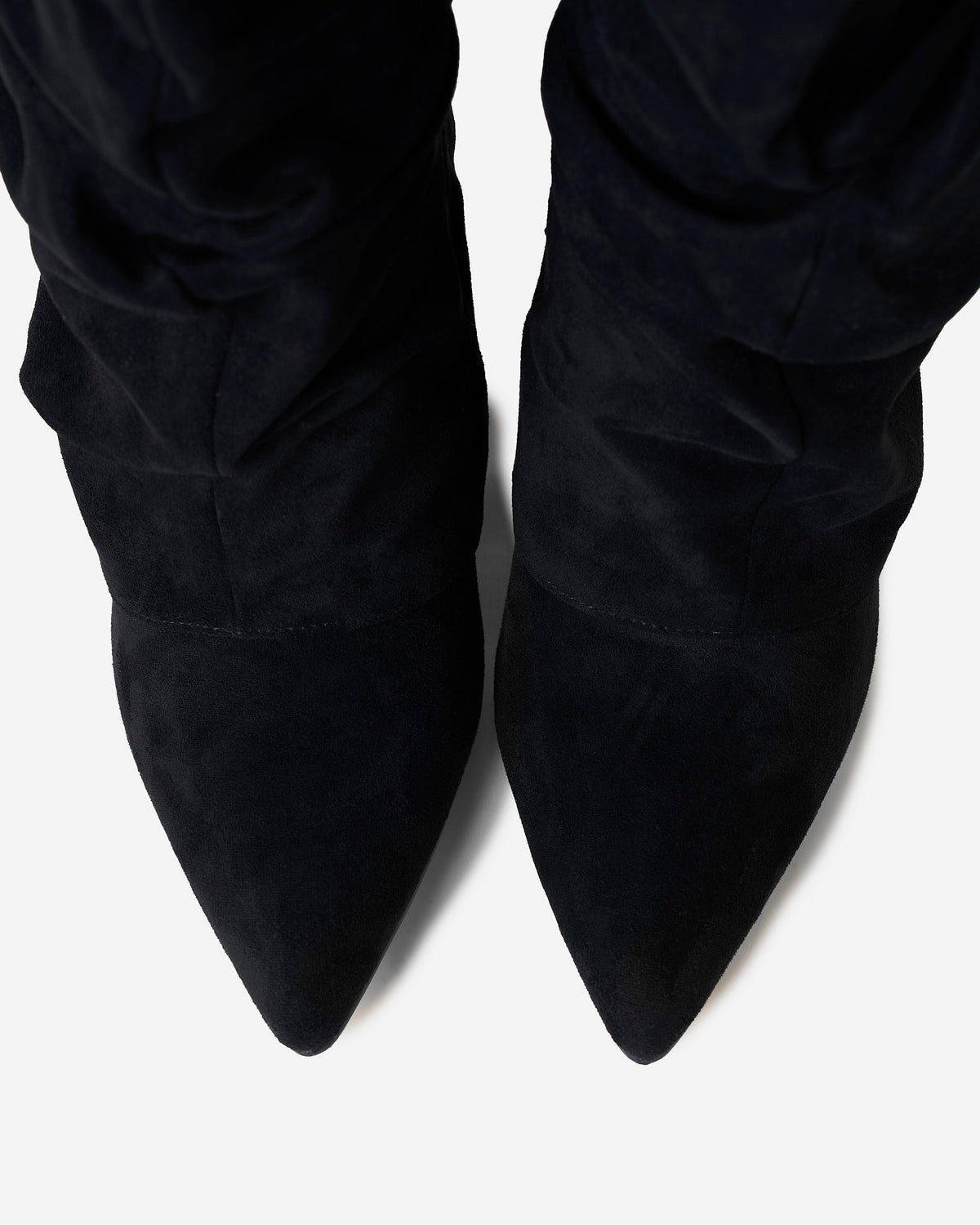 Lavista - Black Slouchy Suede Knee-High Boots - view 5