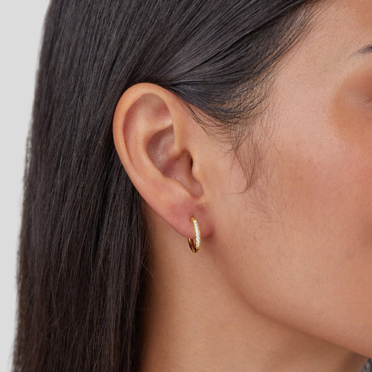 Zoe - Crystal Eternity Hoop Earrings