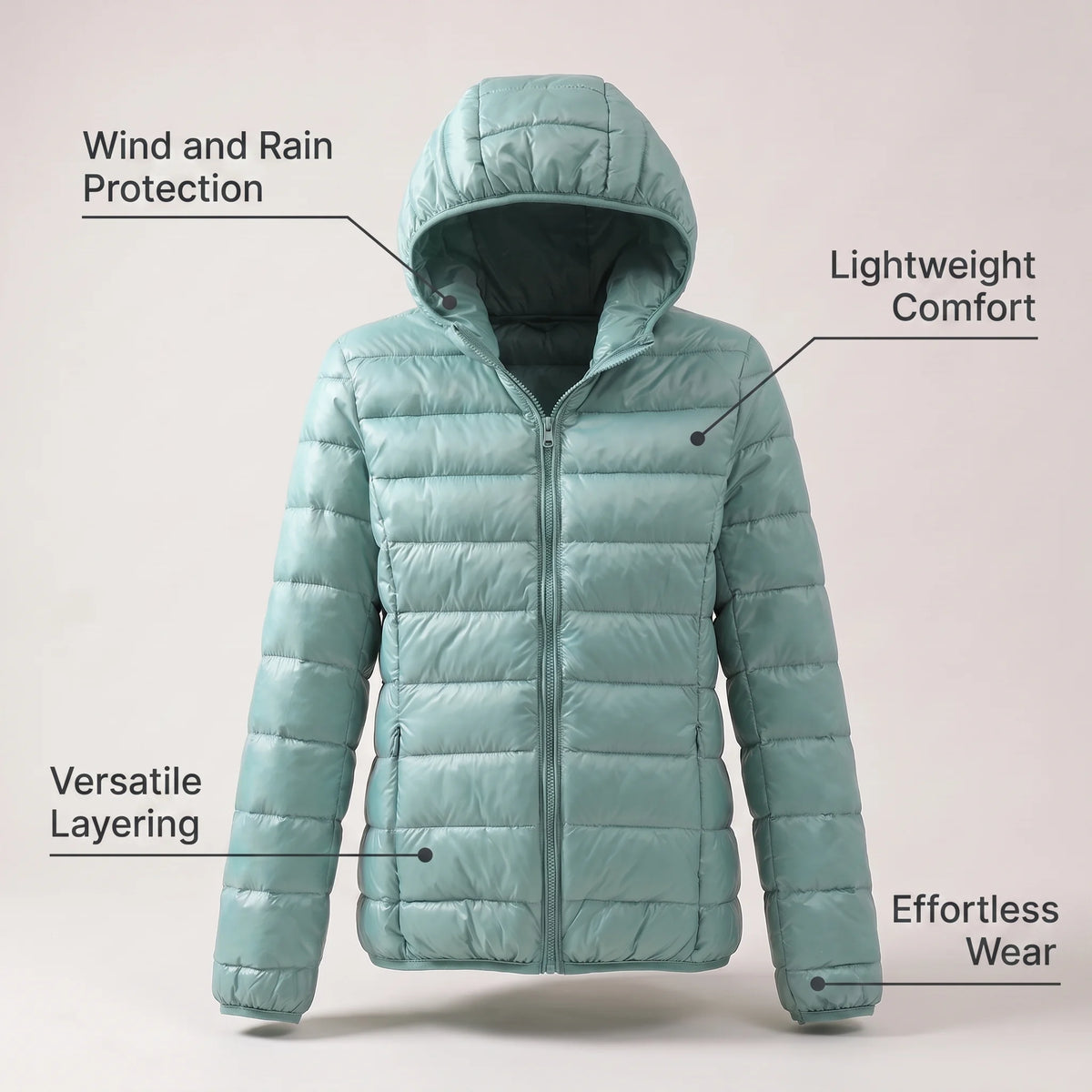 Stacey - Windproof Hooded Jacket