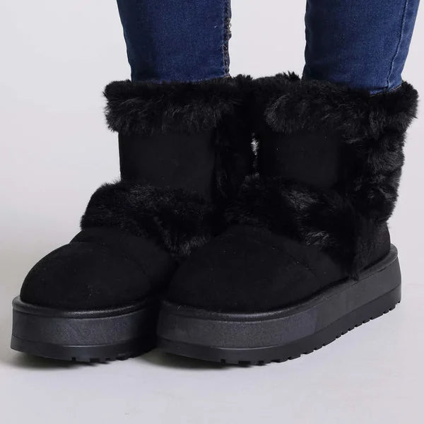 Janice - Faux-Fur Platform Boots