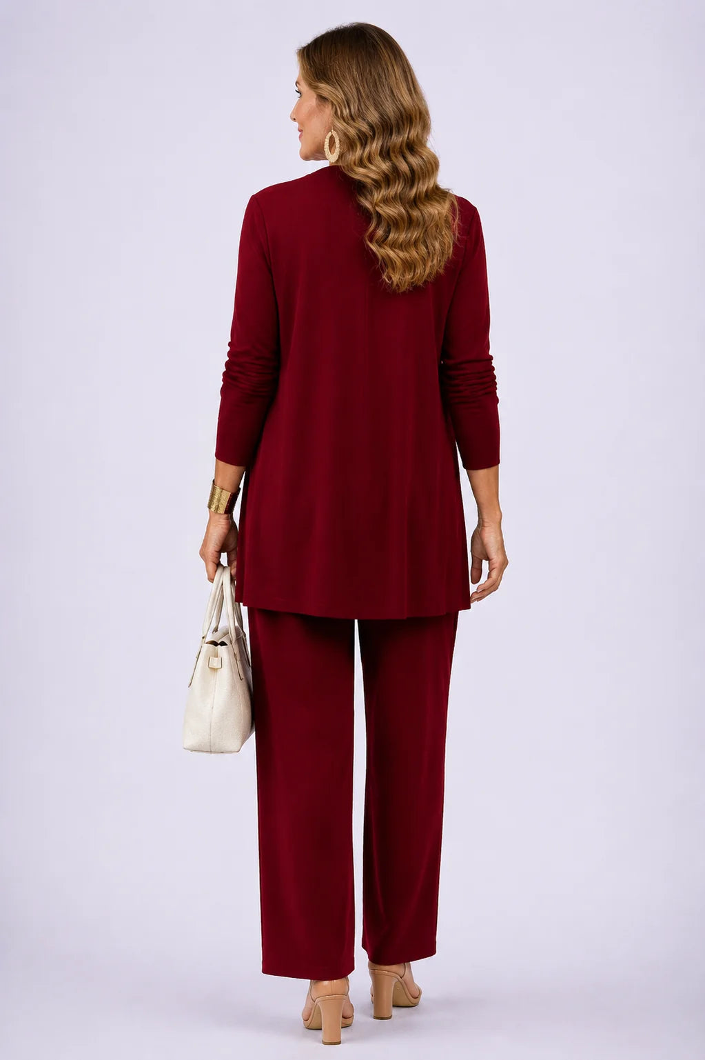 Lori - Floral-Top Three-Piece Pant Set