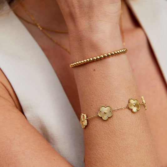 Hannah - Gold Clover Bracelet