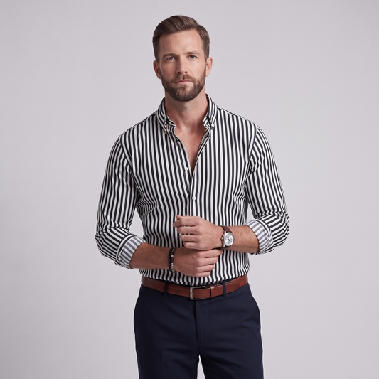 Preston | Slim-Fit Striped Dress Shirt - view 2
