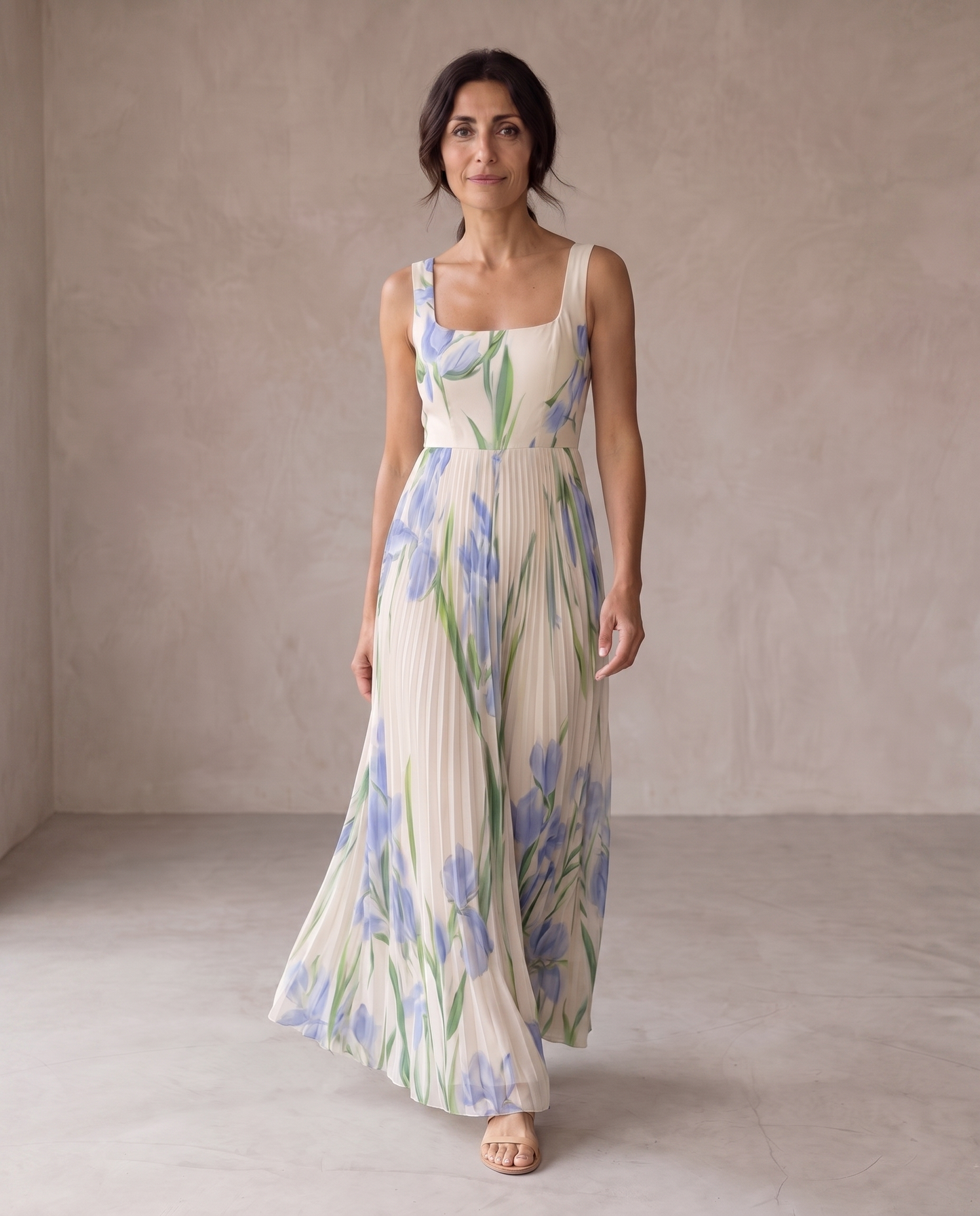 Sophie - A-Line Floral Print Maxi Dress