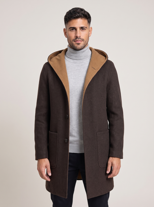 Rowan | Hooded Wool-Blend Coat - view 2