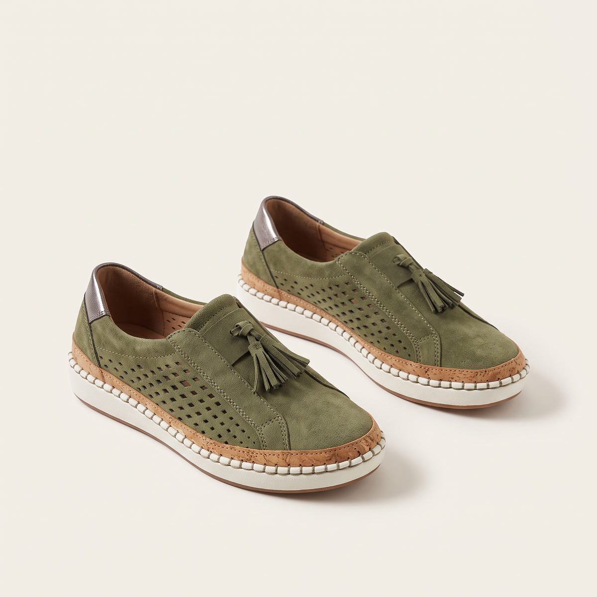 Orthopedic Slip-On Sneakers with Cushioned Insole