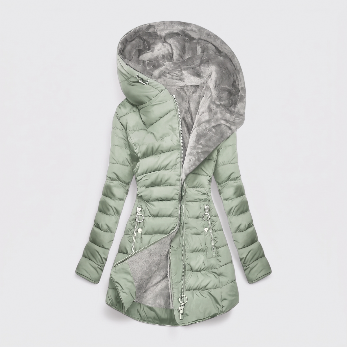 Adele - Fur-Lined Hooded Puffer Coat